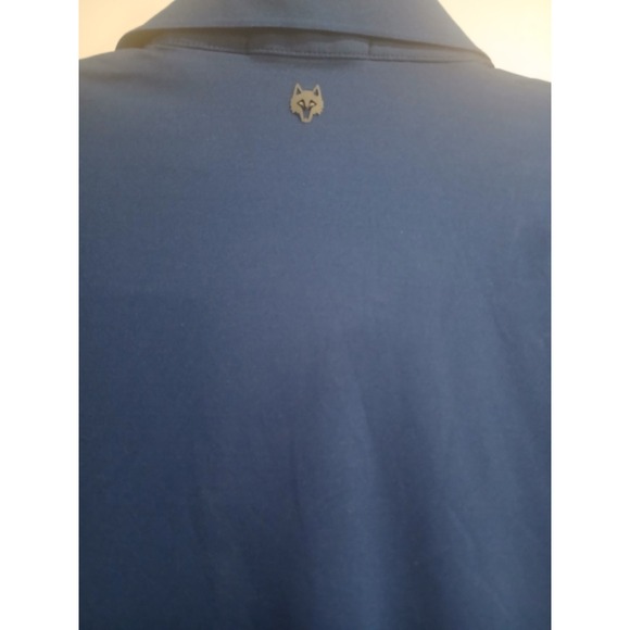 Greyson Golf Stretch Polyester Solid Polo Shirt Navy Blue Men's Medium - Picture 4 of 5